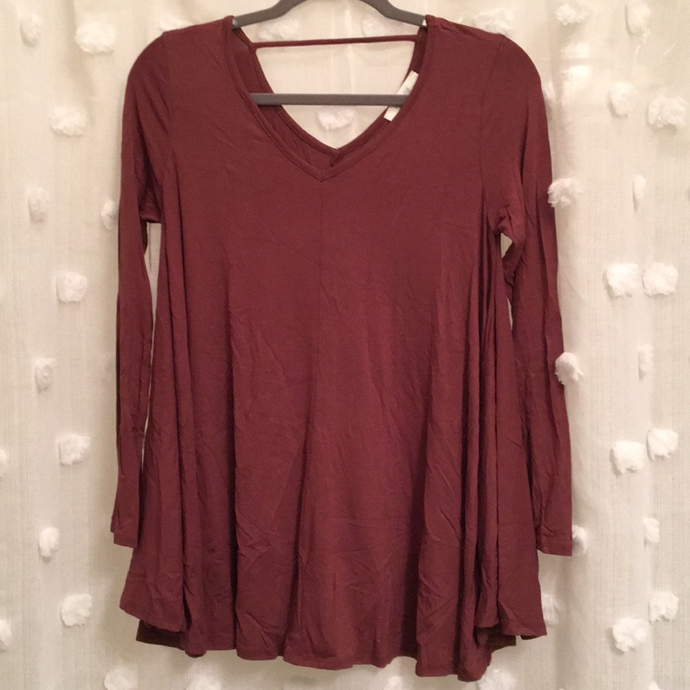 NWOT dark mauve swing tunic